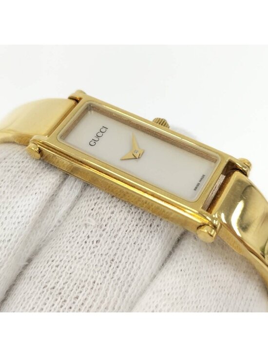 Gucci Bangle Watch Quartz SS Gold Shell main image 6